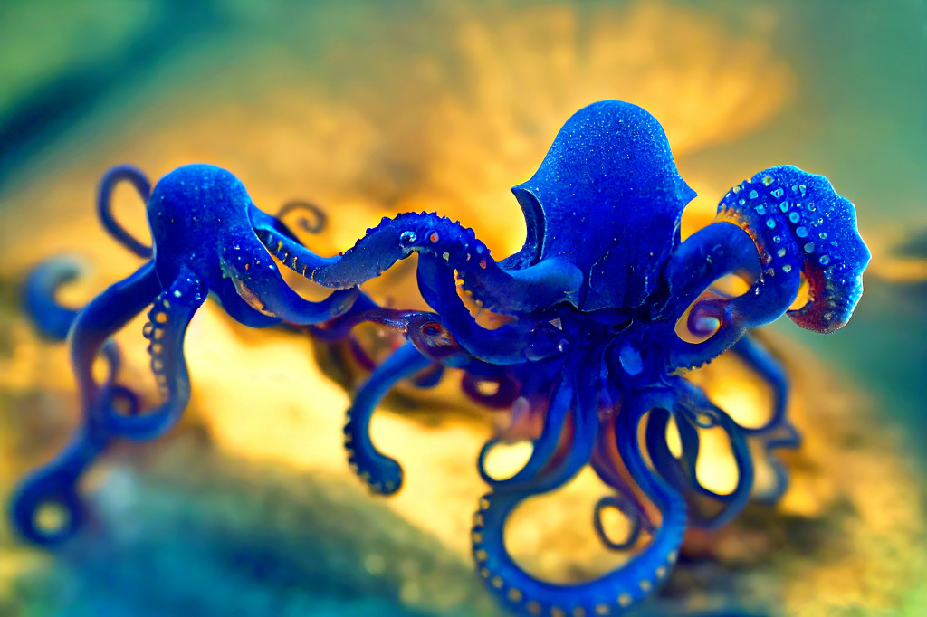 Octopus in the Deep Ocean jigsaw puzzle in Under the Sea puzzles on TheJigsawPuzzles.com