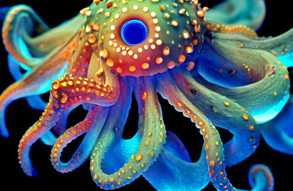 Octopus in the Deep Ocean jigsaw puzzle in Macro puzzles on TheJigsawPuzzles.com