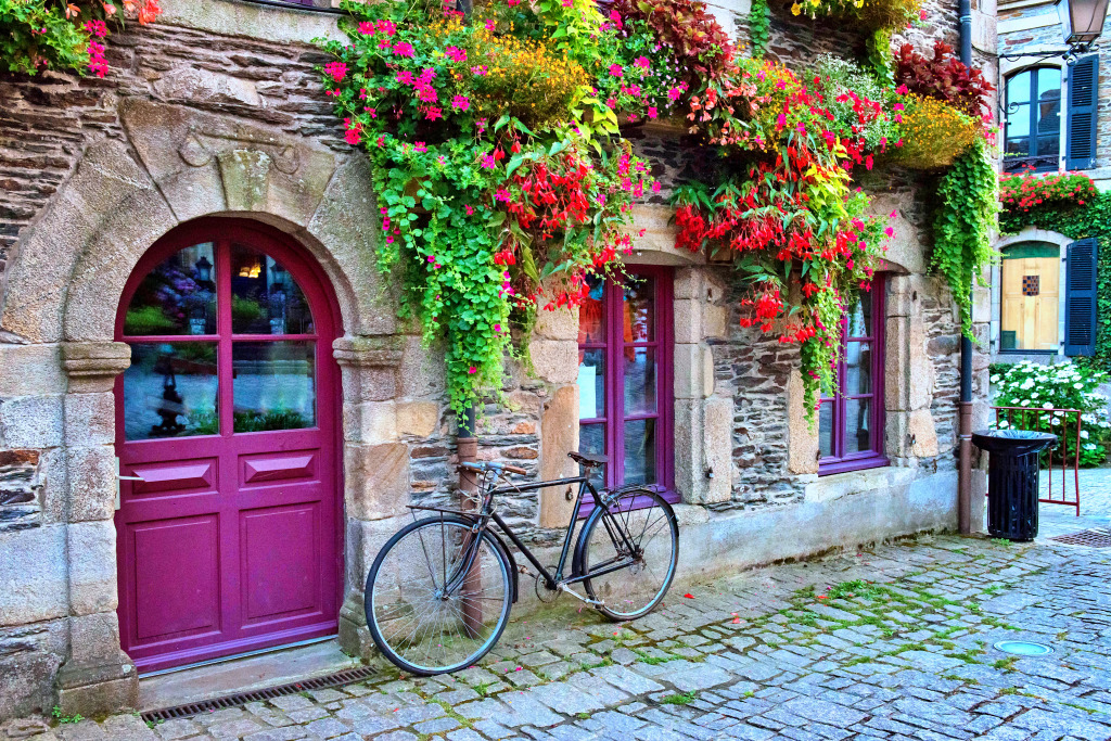 Haus mit Blumen, Frankreich jigsaw puzzle in Blumen puzzles on TheJigsawPuzzles.com