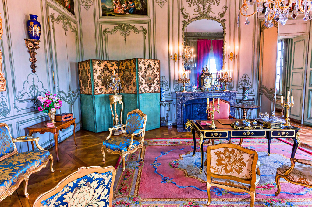 Interiores do Château de Champs-sur-Marne quebra-cabeça em Castelos ...