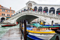 Rainy Day on the Rialto Bridge, Venice