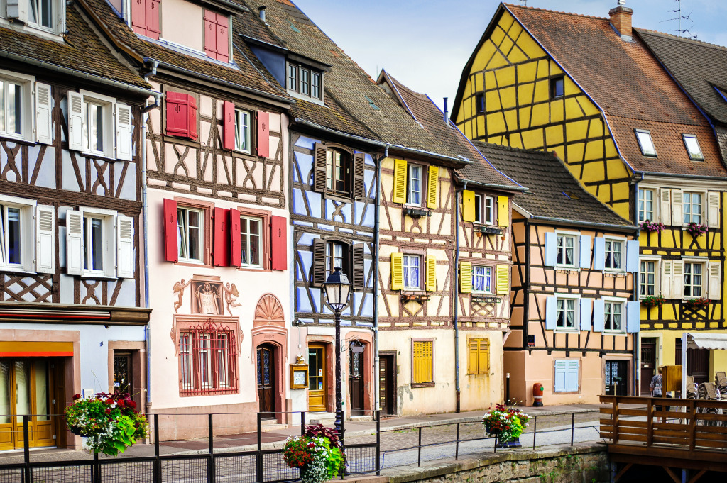 Half-Timbered Architecture of the Alsatian Town jigsaw puzzle in Street View puzzles on TheJigsawPuzzles.com