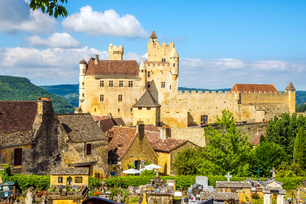 Vue du château de Beynac-et-Cazenac, France jigsaw puzzle in Châteaux puzzles on TheJigsawPuzzles.com