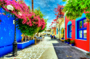 Beautiful Street View of Kos Island, Greece