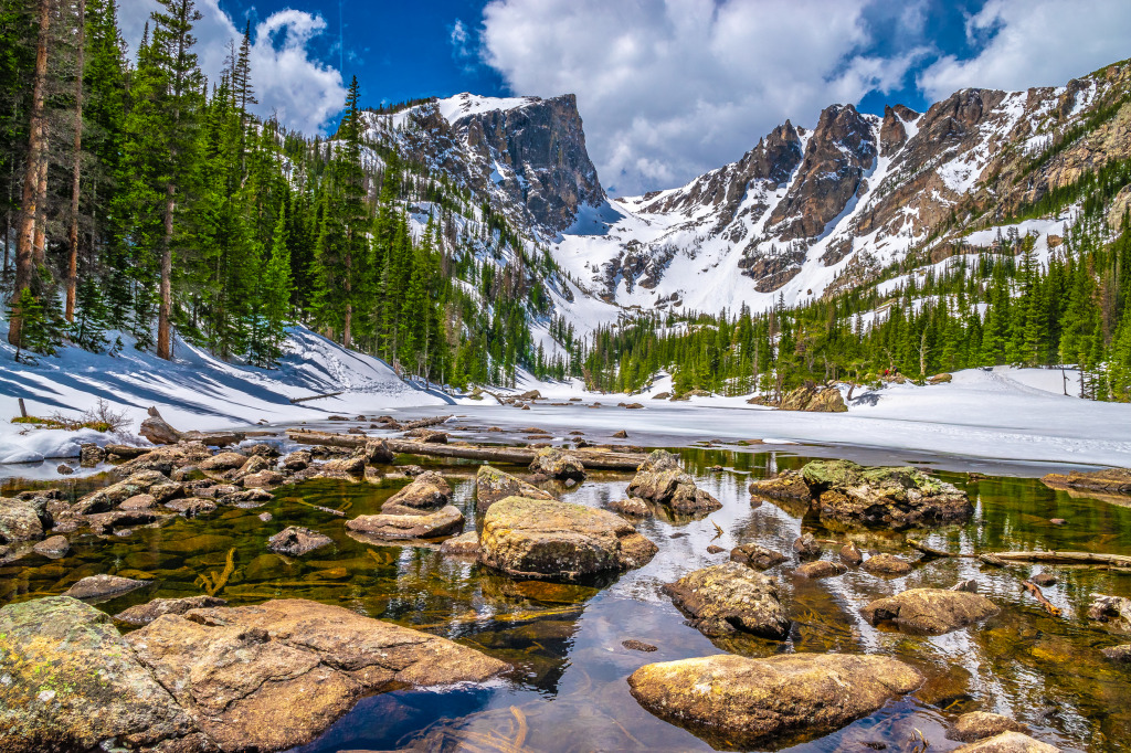 Dream Lake dans le parc national des montagnes Rocheuses, Colorado, États-Unis jigsaw puzzle in Magnifiques vues puzzles on TheJigsawPuzzles.com