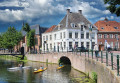 Kayaks on a Canal in Amersfoort, the Netherlands