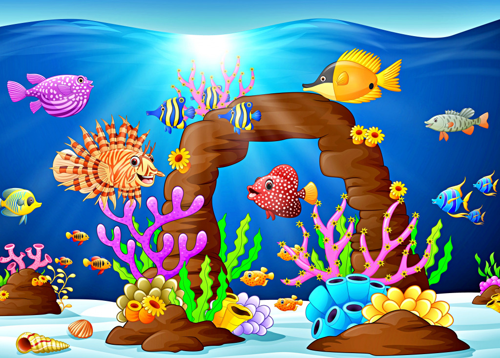 Под водой jigsaw puzzle in Подводный мир puzzles on TheJigsawPuzzles.com