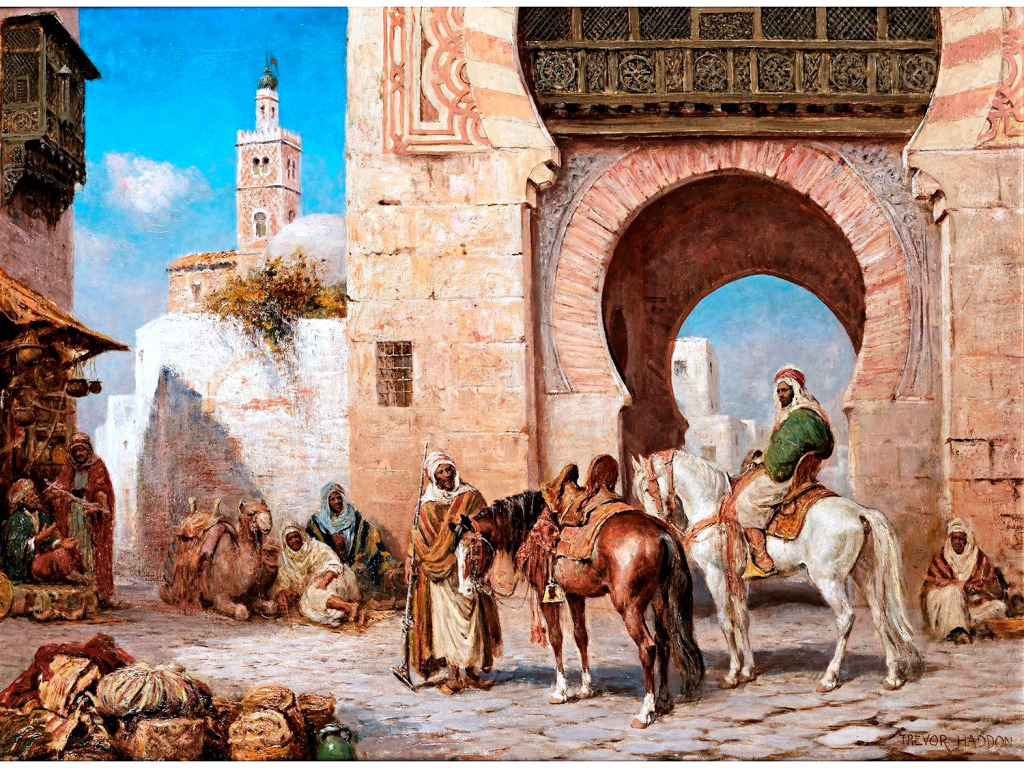 City Gate in a North African City jigsaw puzzle in Piece of Art puzzles on TheJigsawPuzzles.com