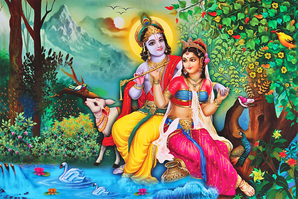 Hinduistischer Gott und Göttin jigsaw puzzle in Menschen puzzles on TheJigsawPuzzles.com