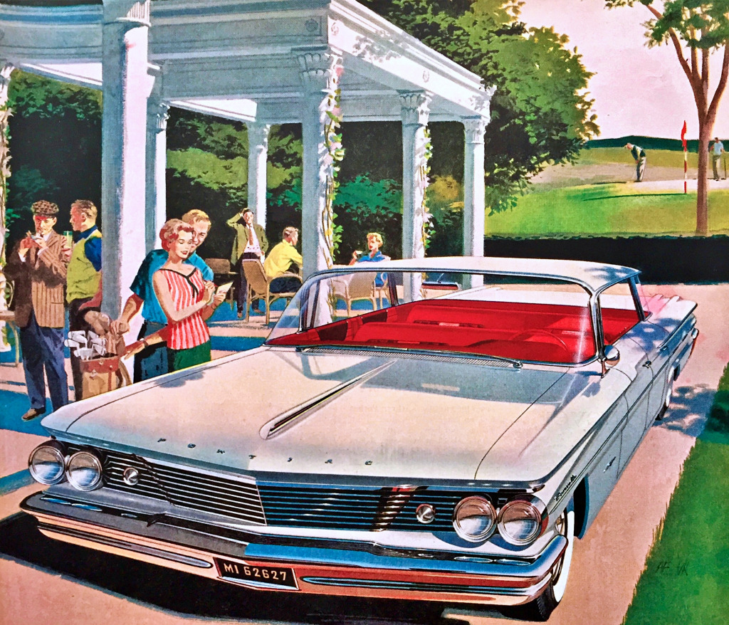 1960 Pontiac Bonneville Vista jigsaw puzzle in Cars & Bikes puzzles on TheJigsawPuzzles.com