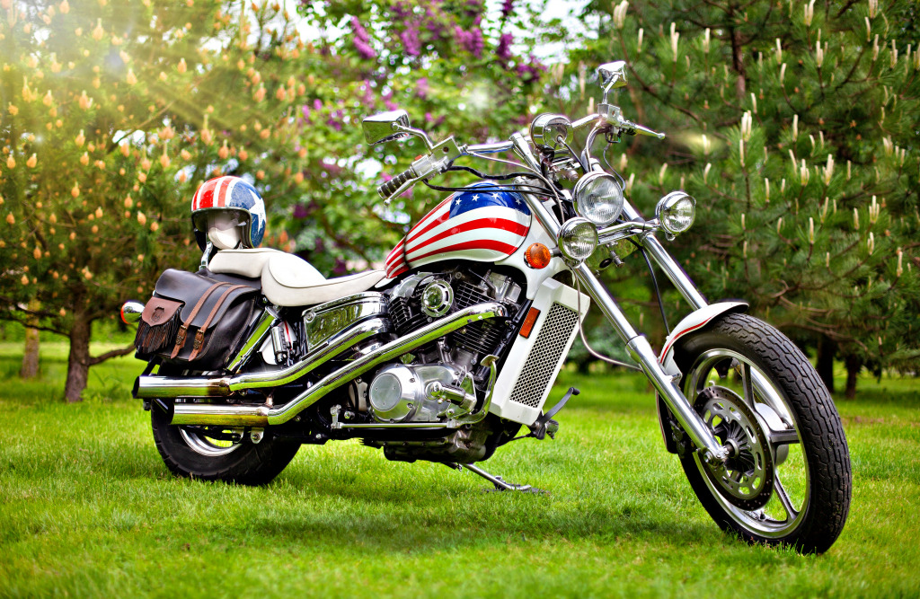 1988 Honda Shadow VT-1100 C, Bydgoszcz, Polen jigsaw puzzle in Autos & Motorräder puzzles on TheJigsawPuzzles.com