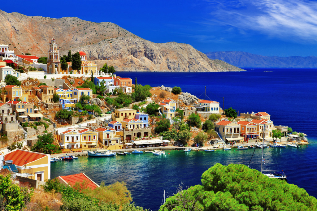 Symi Island, Dodecanese, Greece jigsaw puzzle in Puzzle of the Day puzzles on TheJigsawPuzzles.com