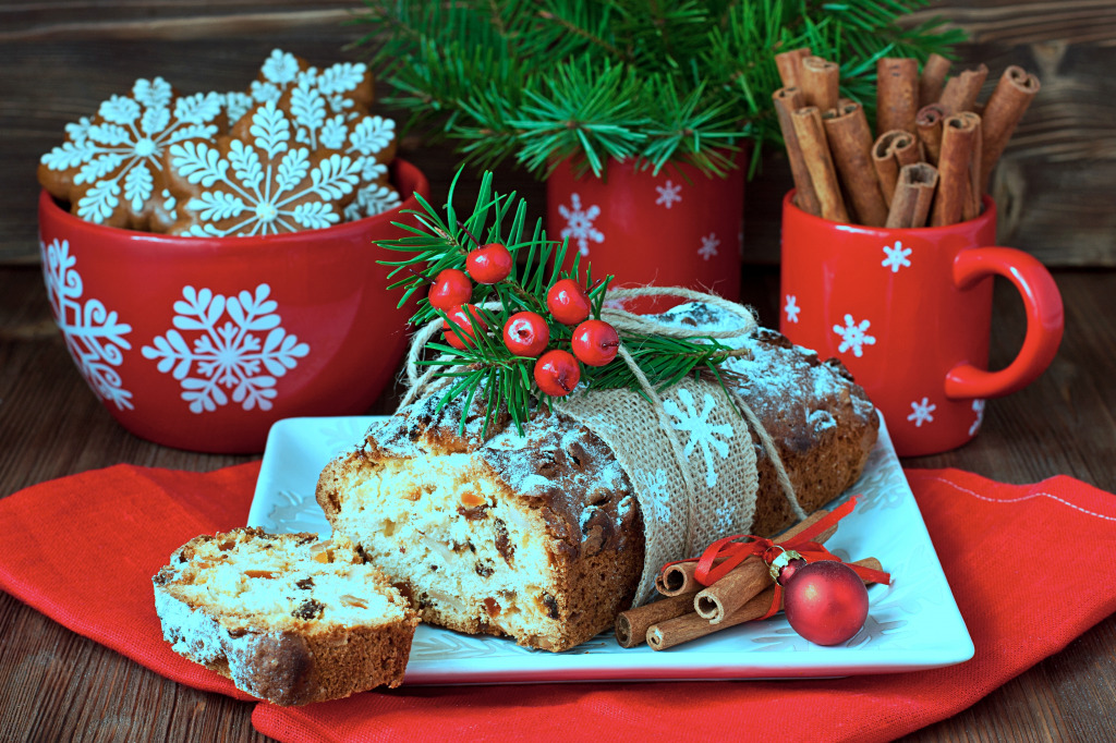 Christmas Stollen jigsaw puzzle in Puzzle of the Day puzzles on TheJigsawPuzzles.com