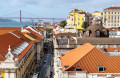 Lisbon Skyline and 25 de Abril Bridge, Portugal