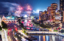 Fireworks over the Yarra River, Melbourne City