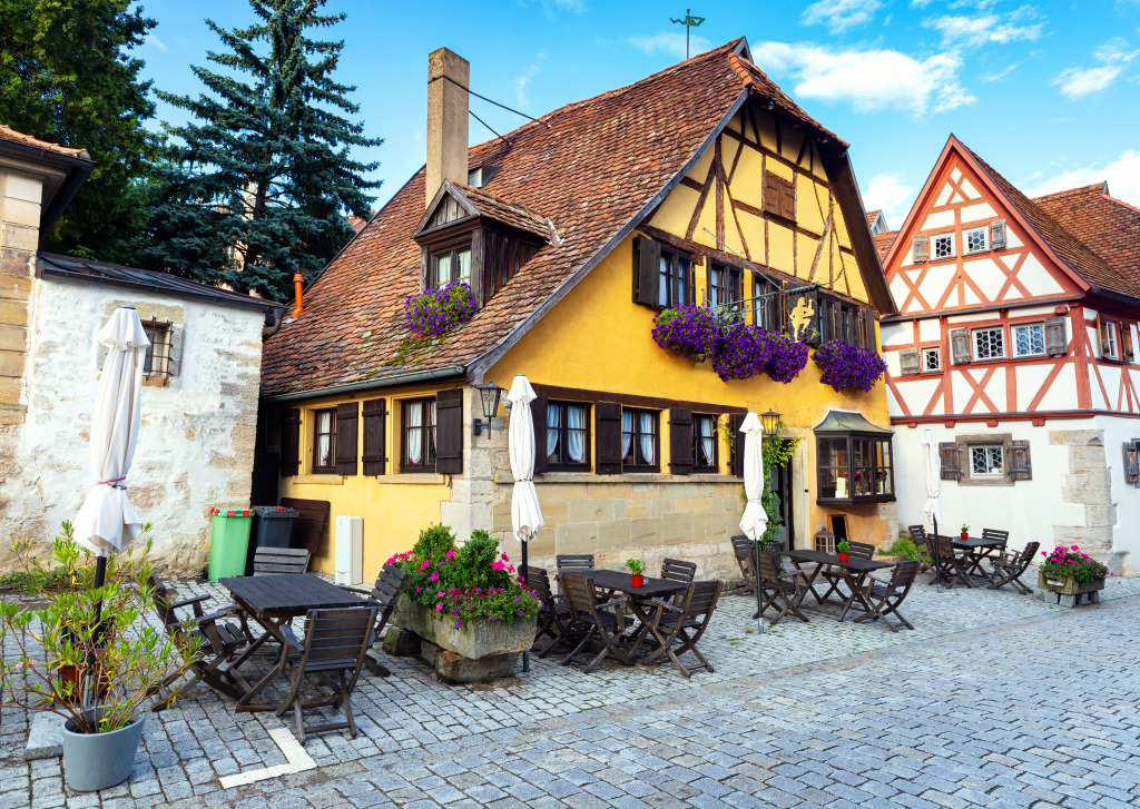 Rothenburg ob der Tauber medieval, Alemanha jigsaw puzzle in Paisagens de Rua puzzles on TheJigsawPuzzles.com