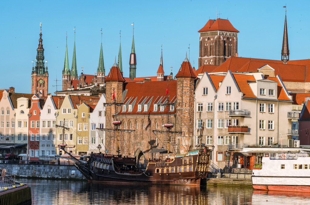 Cityscape of the Old Town of Gdansk, Poland jigsaw puzzle in Street View puzzles on TheJigsawPuzzles.com