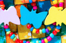 Handmade Wooden Butterflies and Beads