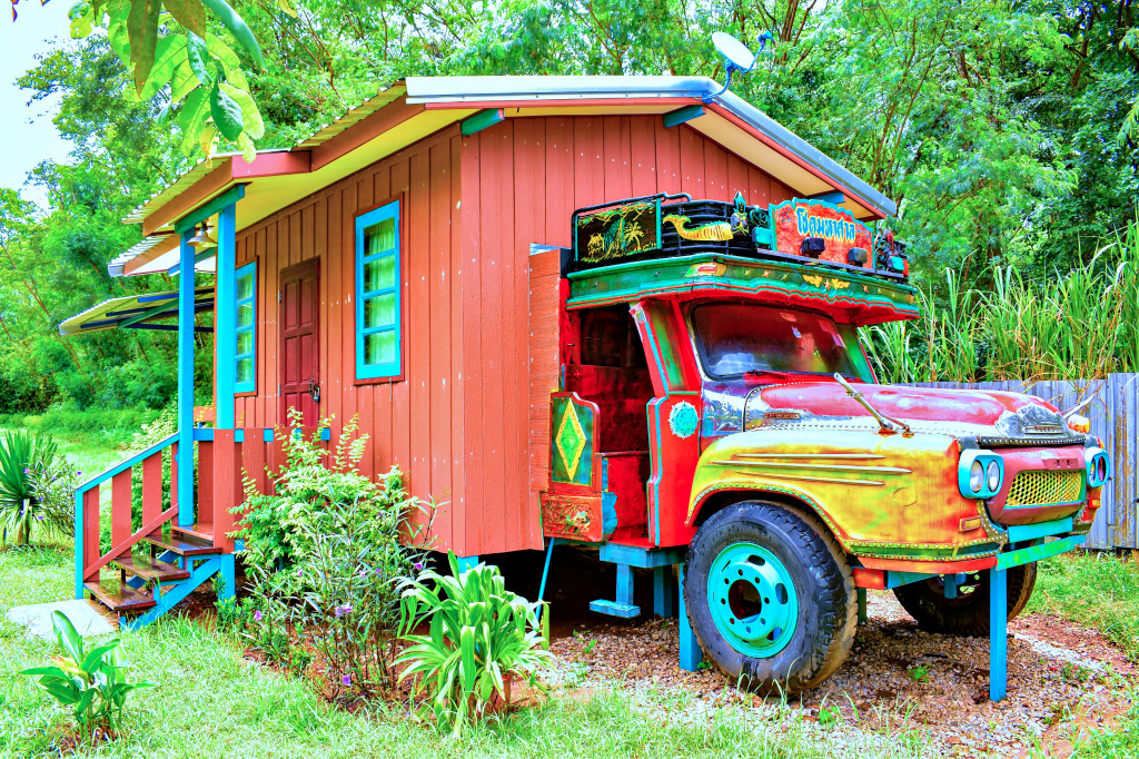 Bus Hotel, Khao Chakan, Thailand jigsaw puzzle in Cars & Bikes puzzles on TheJigsawPuzzles.com