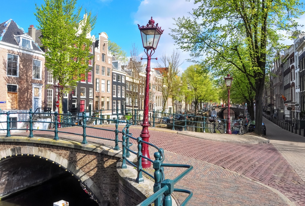 Keizersgracht-Brücke in Amsterdam, Niederlande jigsaw puzzle in Brücken puzzles on TheJigsawPuzzles.com