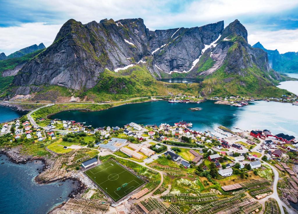 Aerial View of one of the Lofoten Islands, Norway jigsaw puzzle in Great Sightings puzzles on TheJigsawPuzzles.com