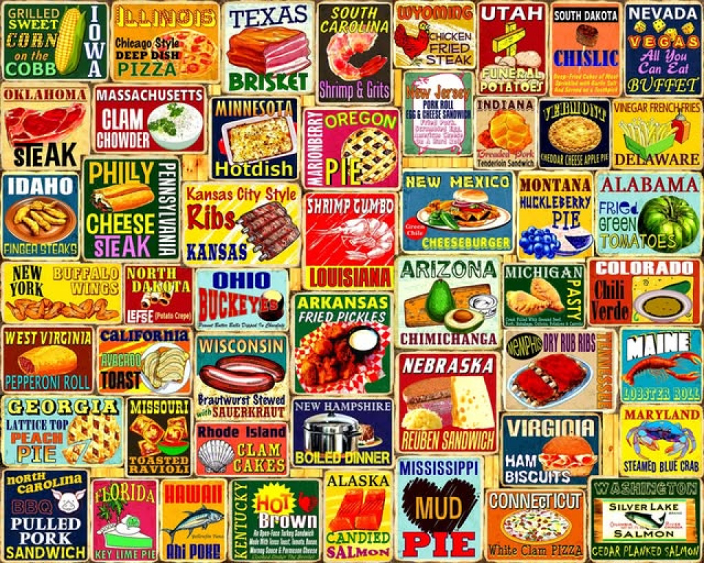 iconoc foods jigsaw puzzle in Vickie S. Davis puzzles on TheJigsawPuzzles.com