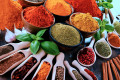 Spices and Herbs on the Kitchen Table