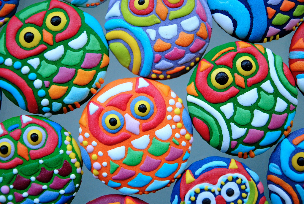 Funny Owl Cookies jigsaw puzzle in Handmade puzzles on TheJigsawPuzzles.com