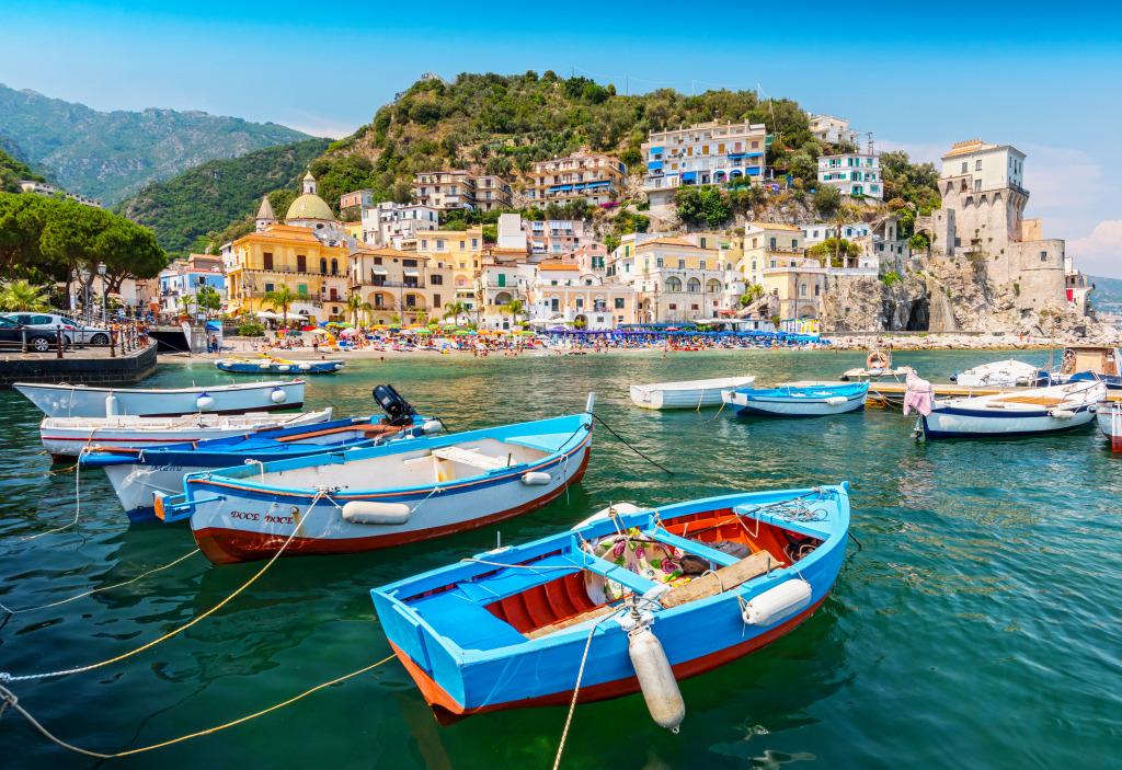 Cetara Harbor, Amalfi Coast, Italy jigsaw puzzle in Great Sightings puzzles on TheJigsawPuzzles.com