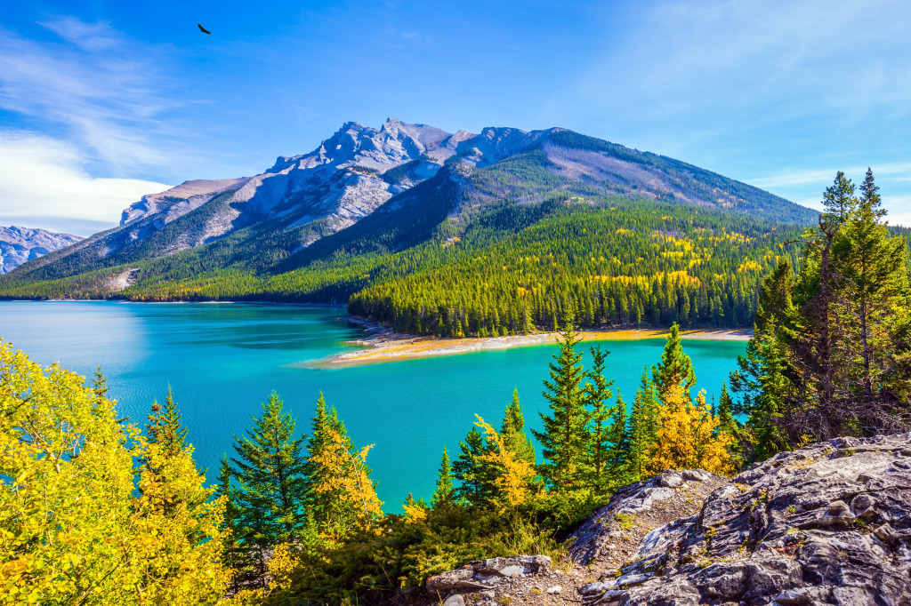 Two Jack Lake in the Canadian Rockies jigsaw puzzle in Great Sightings puzzles on TheJigsawPuzzles.com