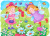 Cute Fairies among Flowers and Butterflies