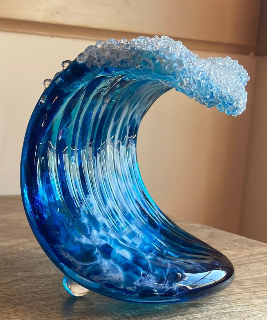 Blown Glass Wave jigsaw puzzle in Carolyn Wright puzzles on TheJigsawPuzzles.com