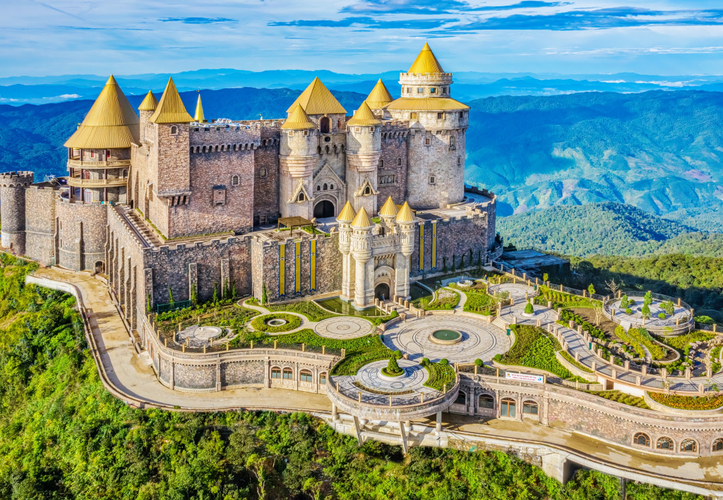 Aerial View of Bana Hills, Da Nang, Vietnam jigsaw puzzle in Castles puzzles on TheJigsawPuzzles.com