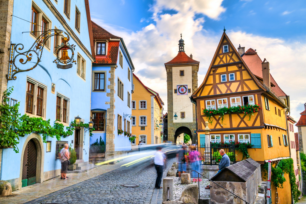 Old Town Rothenburg ob der Tauber, Germany jigsaw puzzle in Street View puzzles on TheJigsawPuzzles.com