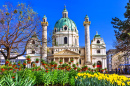 Baroque St. Charles's Church in Vienna, Austria