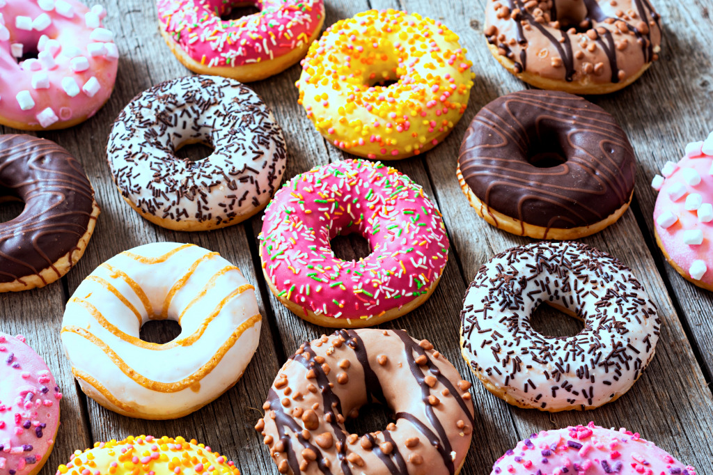 Assorted Donuts jigsaw puzzle in Food & Bakery puzzles on TheJigsawPuzzles.com