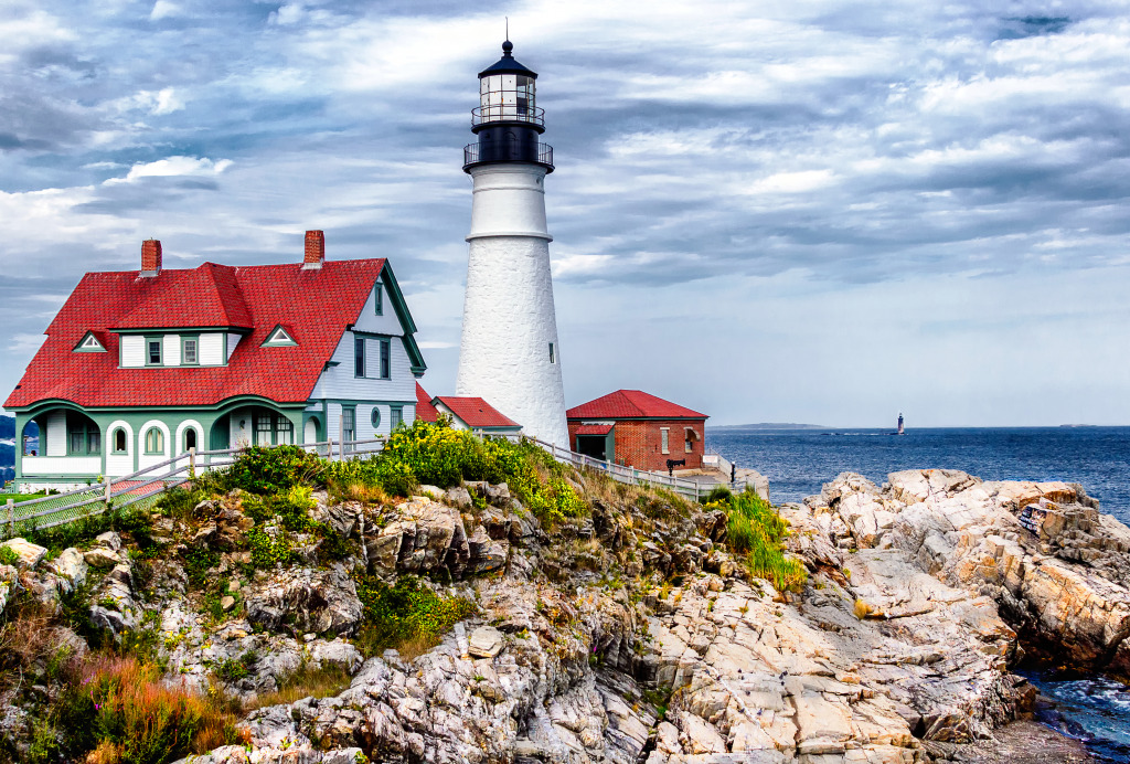 Phare de Portland Head, Maine, États-Unis jigsaw puzzle in Magnifiques vues puzzles on TheJigsawPuzzles.com