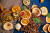 Table with Coffee Beans, Dried Fruits and Cinnamon