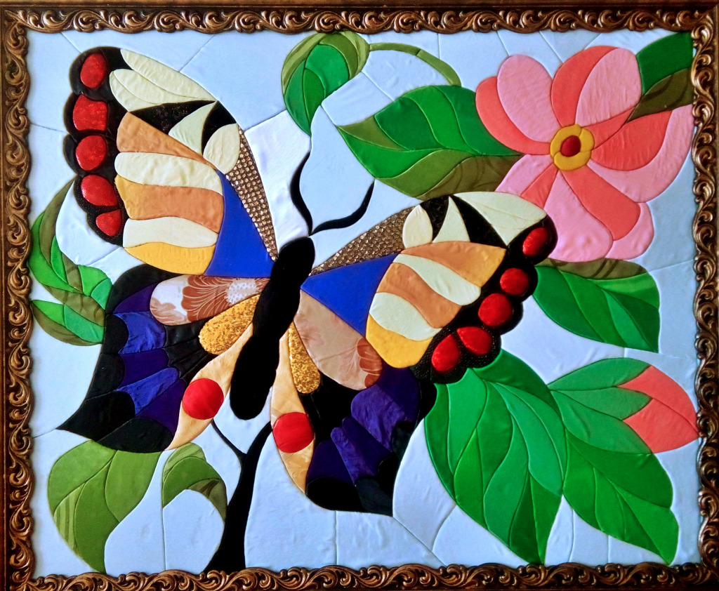 Kinusaiga Kunstwerk Schmetterling jigsaw puzzle in Handgemacht puzzles on TheJigsawPuzzles.com