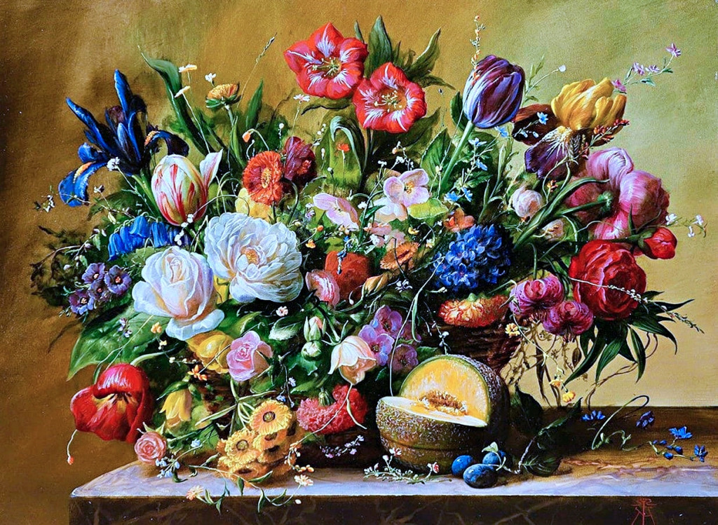 Flower Still Life jigsaw puzzle in Flowers puzzles on TheJigsawPuzzles.com