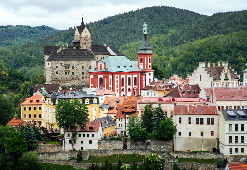 Medieval Castle Loket At the Top of the Rocky Hill With Trees By Summer Day
karlovarsky Region, Czech Republic– June 06, 2020 jigsaw puzzle in Châteaux puzzles on TheJigsawPuzzles.com