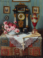 Still Life with a Clock and a Fan