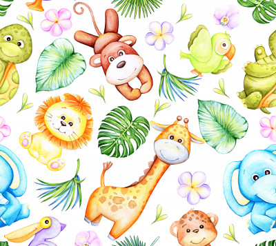 Cute Tropical Animals jigsaw puzzle in Kids Puzzles puzzles on ...