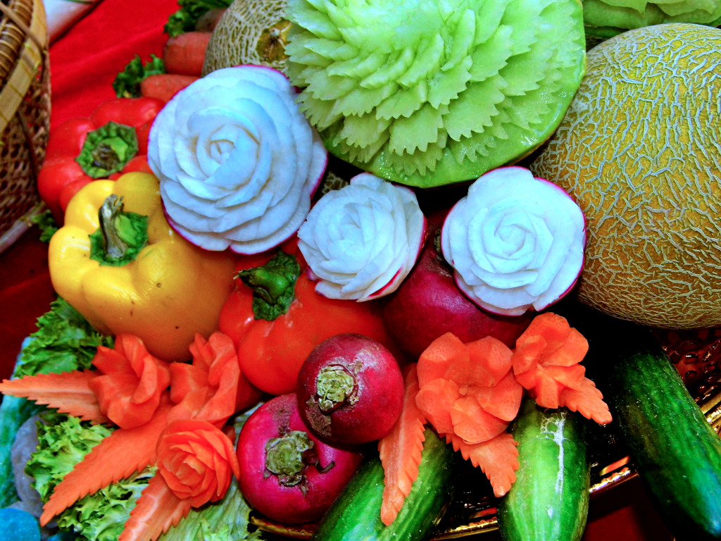 Fresh Fruit and Vegetable Composition jigsaw puzzle in Fruits & Veggies puzzles on TheJigsawPuzzles.com