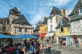 Central Square of Quimper on a Sunny Summer Day