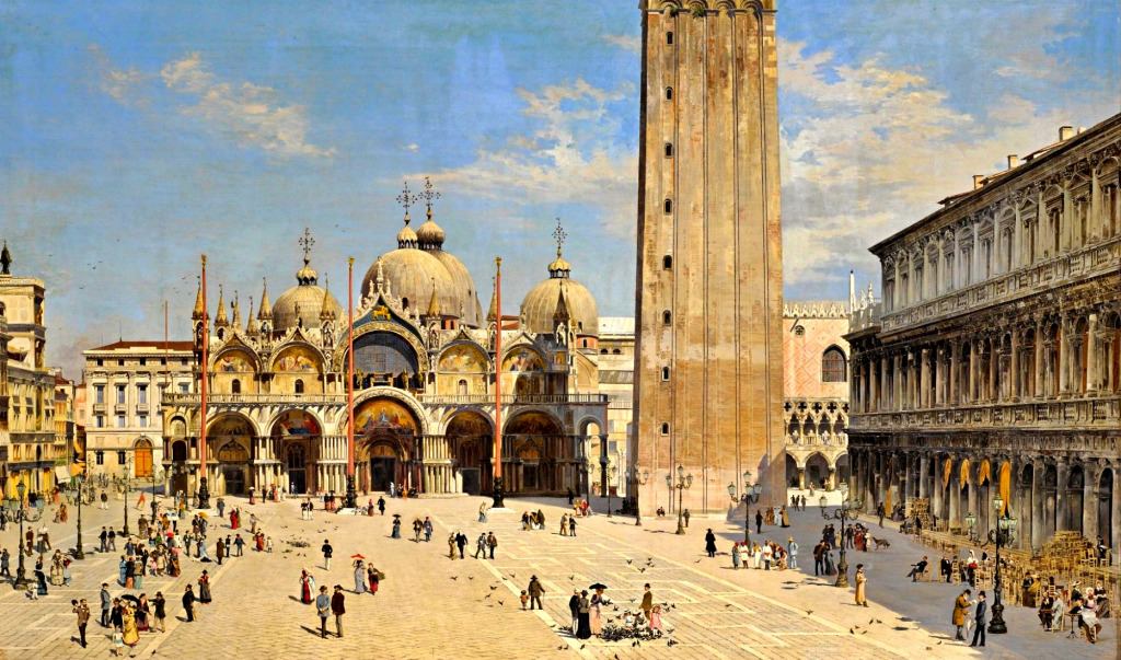 View of the Piazza San Marco, Venice jigsaw puzzle in Piece of Art puzzles on TheJigsawPuzzles.com