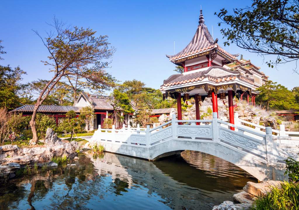 Chinese Classical Garden Architecture, Guangzhou jigsaw puzzle in Bridges puzzles on TheJigsawPuzzles.com