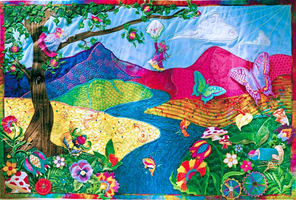 Applique patchwork colorée jigsaw puzzle in Bricolage puzzles on TheJigsawPuzzles.com