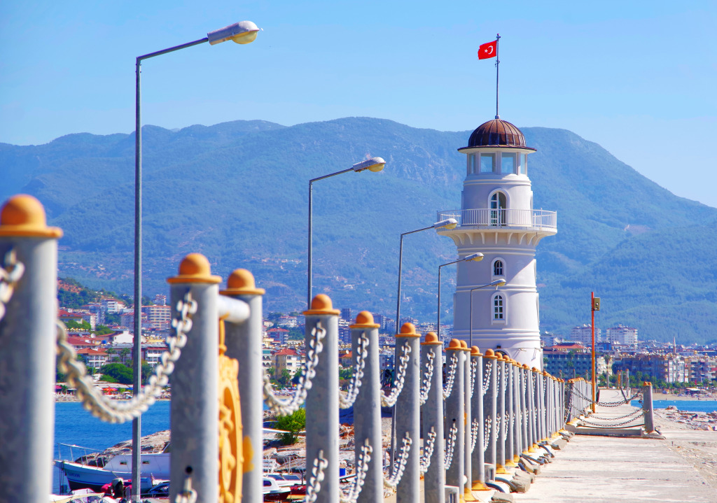 View of the Lighthouse, Alanya, Turkey jigsaw puzzle in Great Sightings puzzles on TheJigsawPuzzles.com