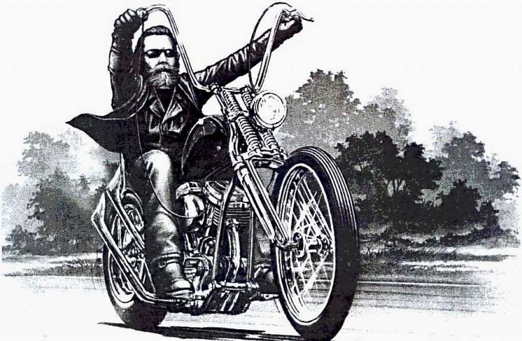 drawn-motorcycle-chopper-19 jigsaw puzzle in WILLIAM MAHONEY puzzles on TheJigsawPuzzles.com